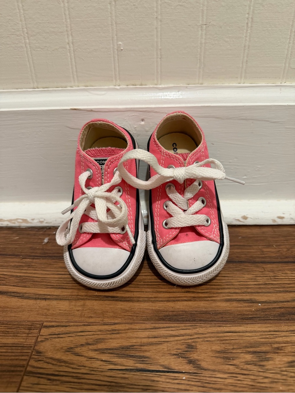 Converse Kids Pink Low-Top Canvas Sneakers